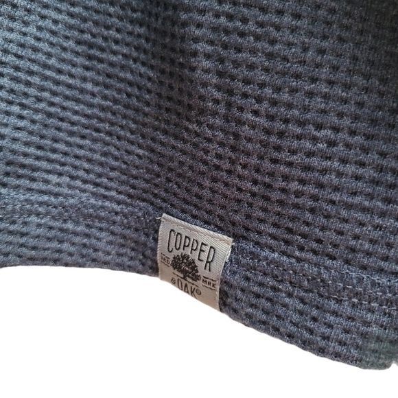 The Authentic Copper & Oak Supply Waffle Knit Shirt, Grey Blue Heather, Size XXL - Picture 3 of 6